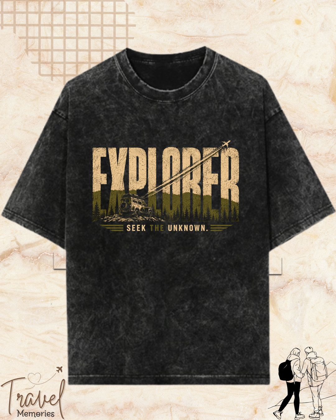 Vintage Travel Vibes Cotton Tshirt