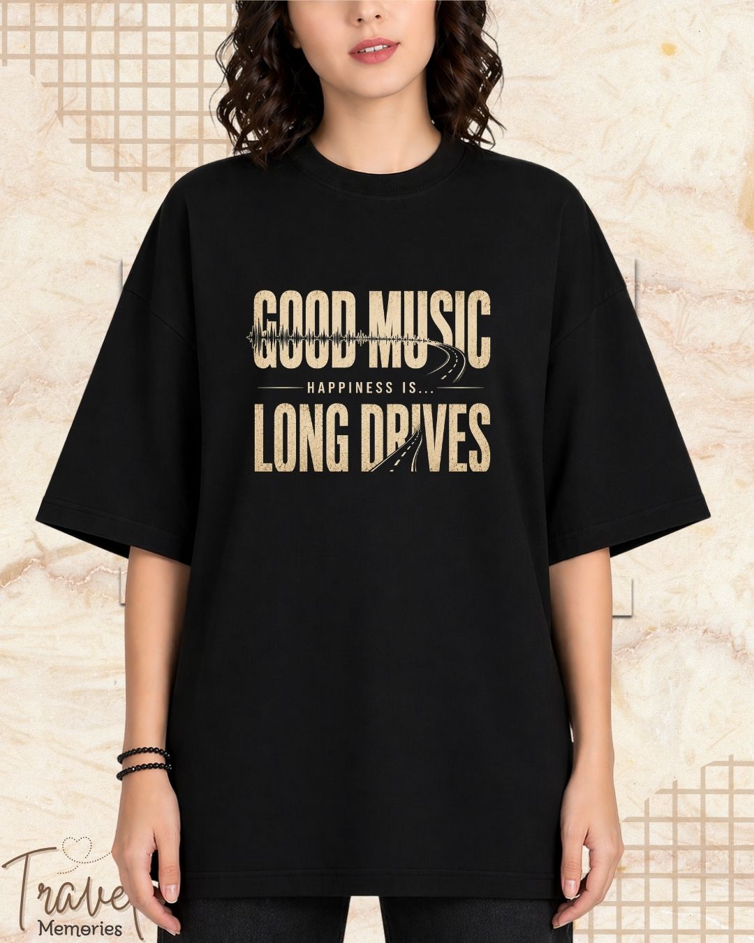 Happiness Is Travel Cotton Tshirt