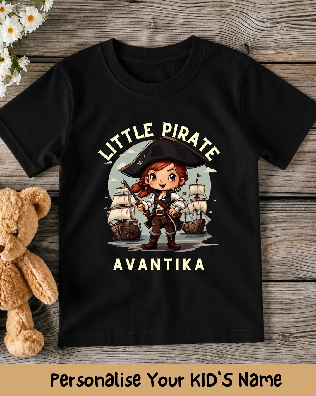 Karate & Pirate Theme Custom Kid Cotton Tee