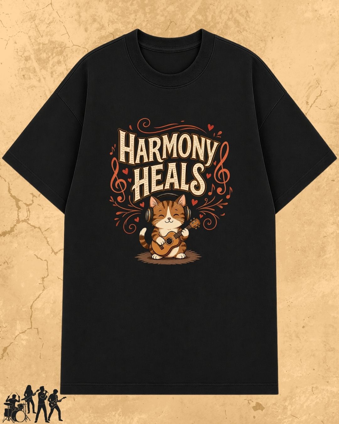 Purrfect Groove Cotton Tee
