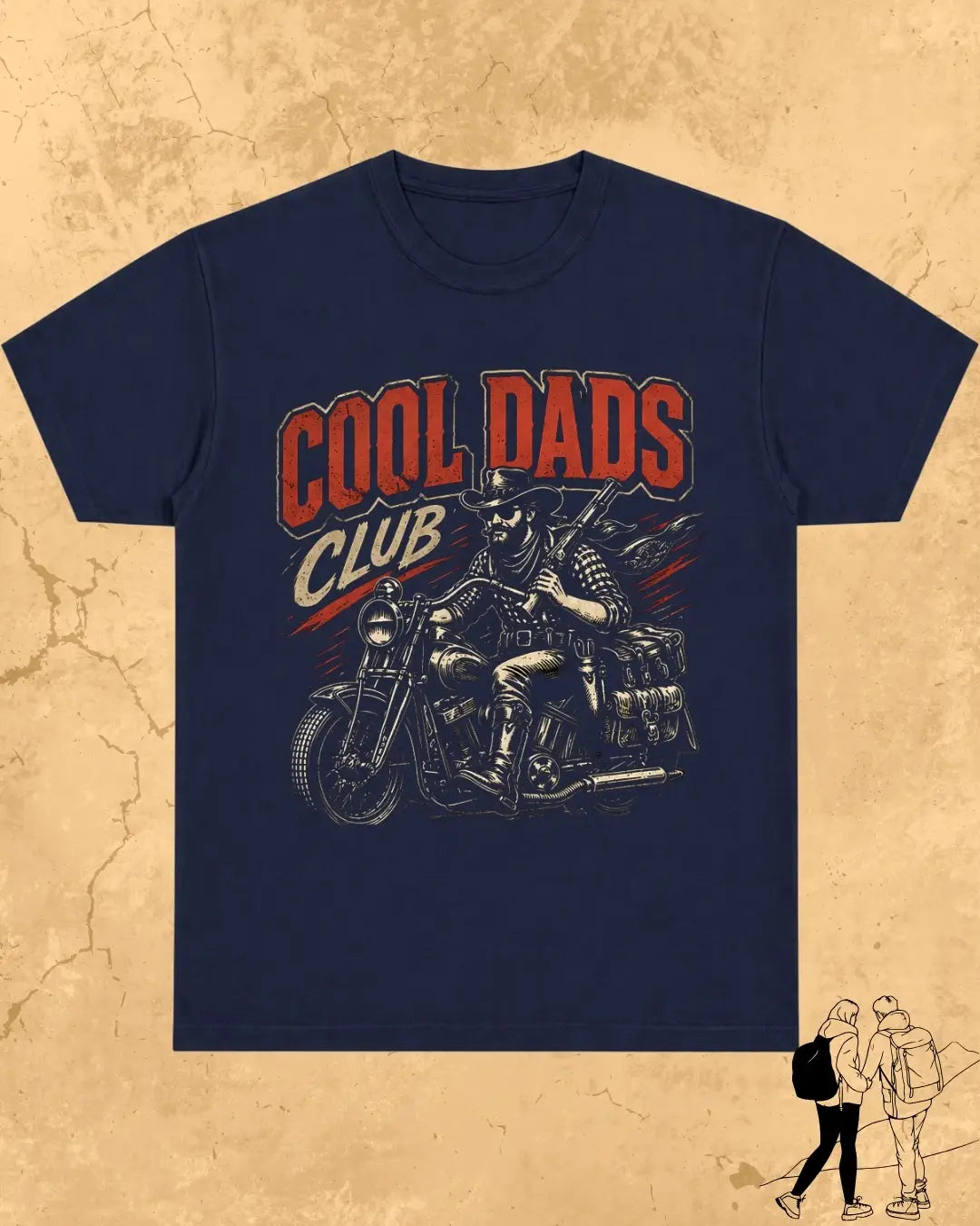 Vintage Cool Dad's Motorcycle Cotton Tshirt