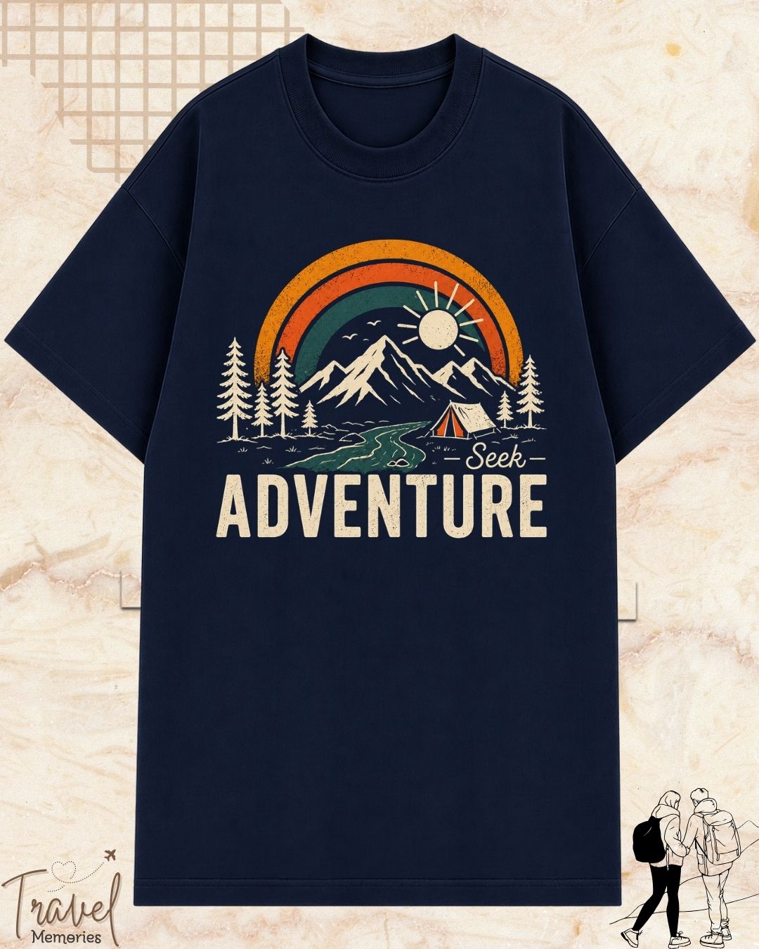 Scenic Route Vintage Adventure Cotton Tshirt