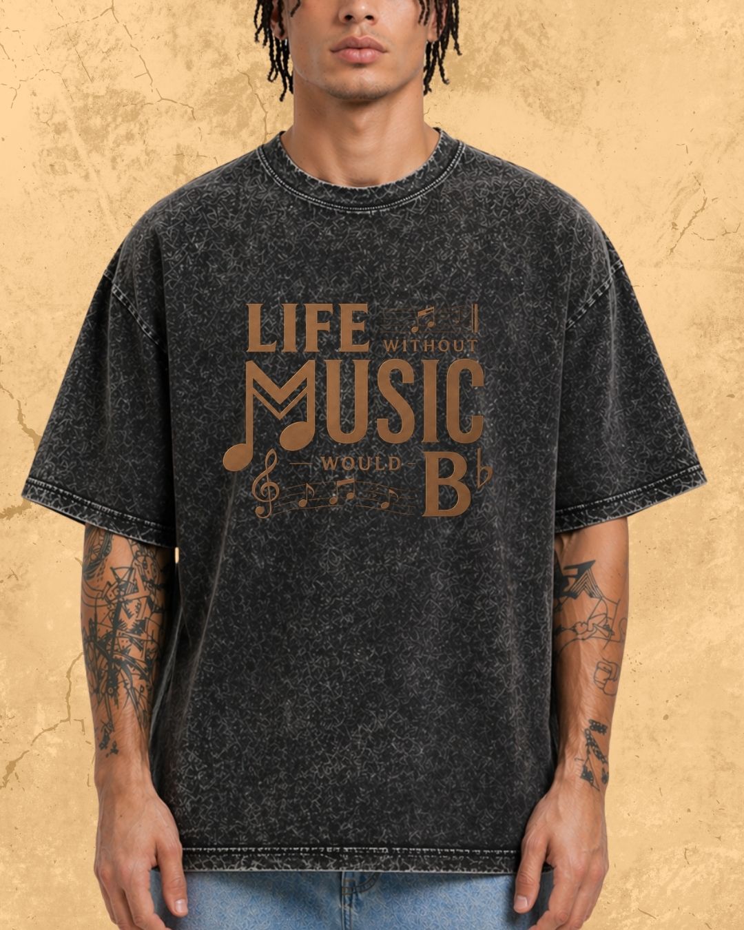 Life Without Music Would B Flat Cotton T-Shirt