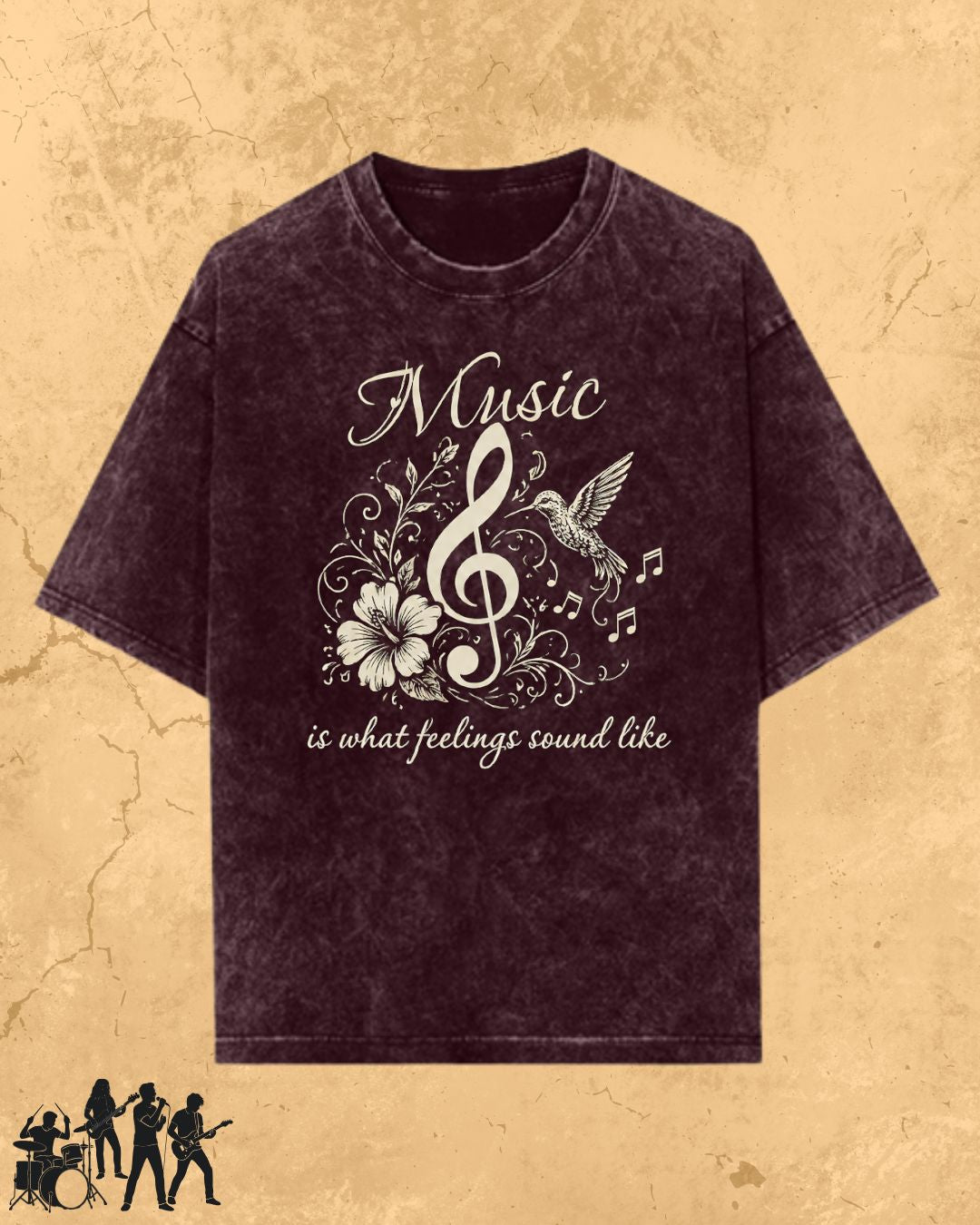 Music Is What Feelings Sound Like Cotton Tee