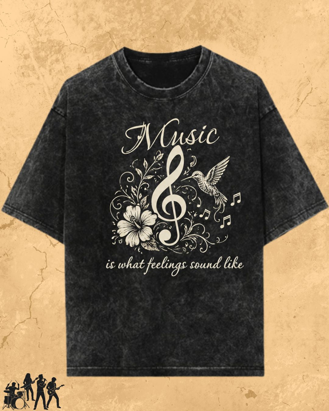 Music Is What Feelings Sound Like Cotton Tee