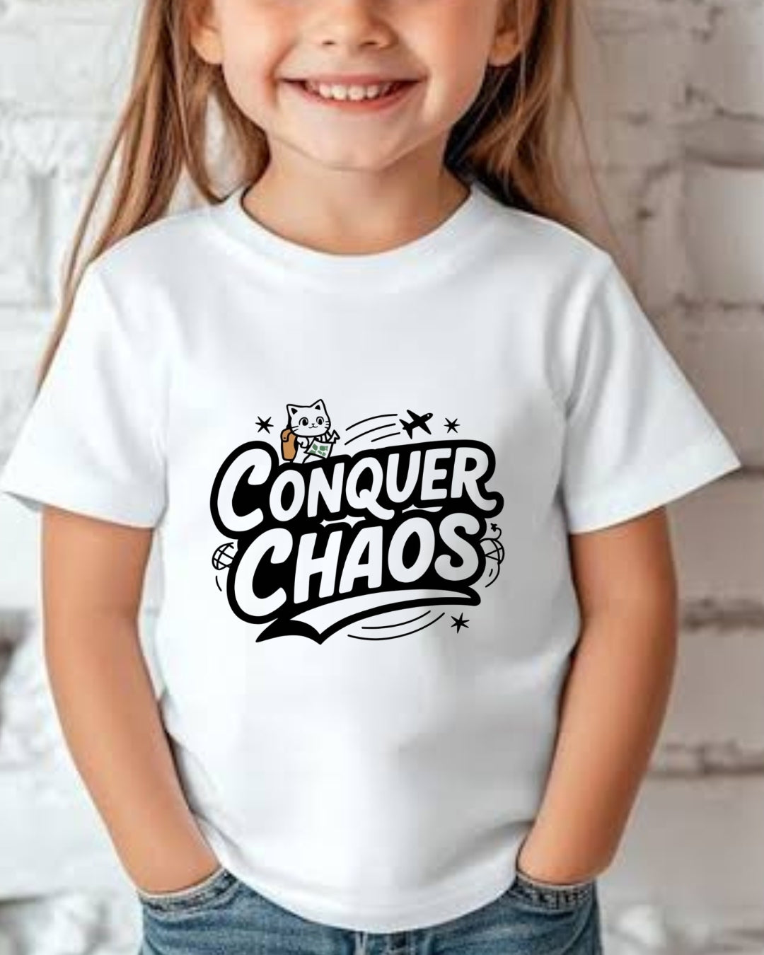 Conquer Chaos kid Cotton Tshirt
