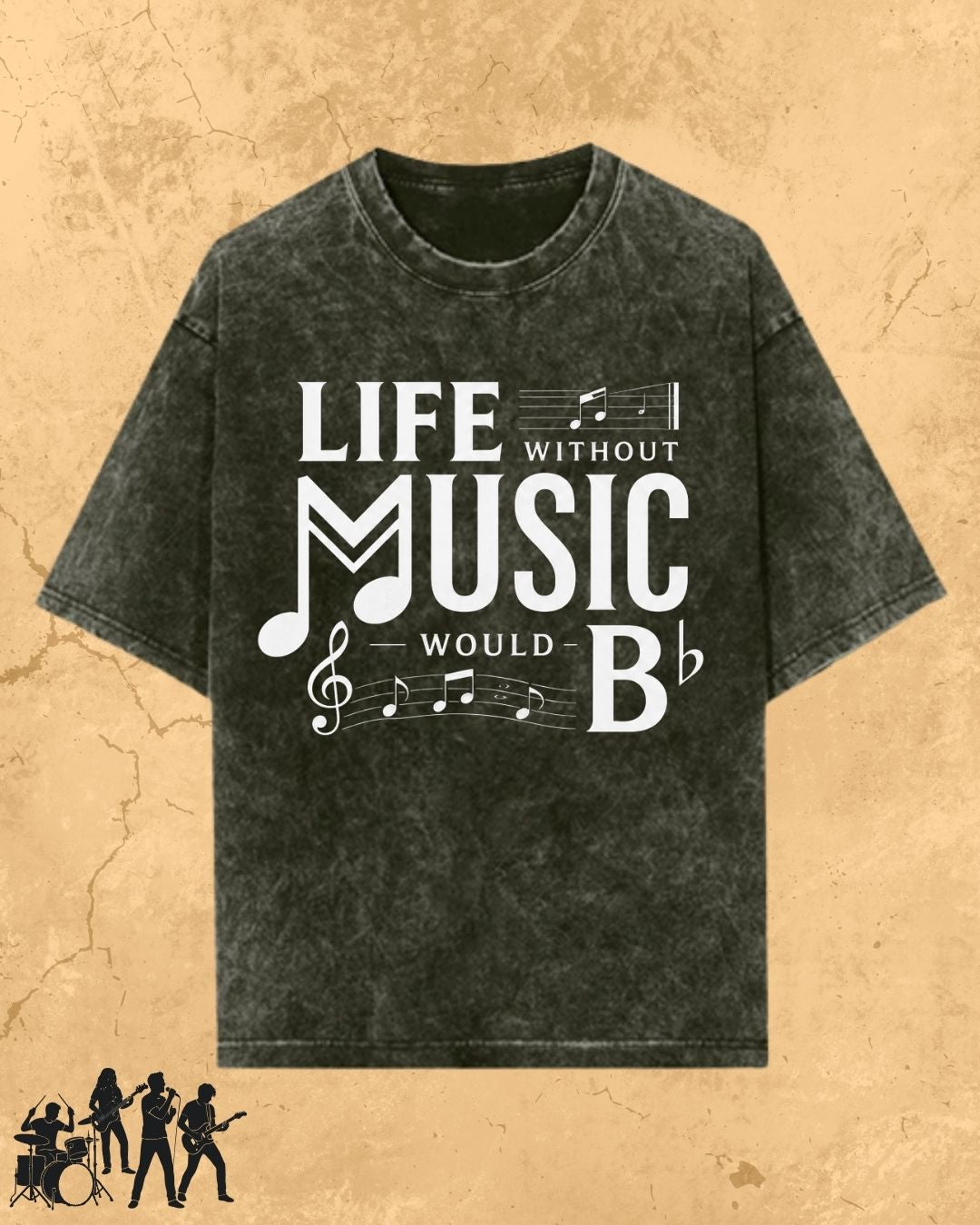 Life Without Music Would B Flat Cotton T-Shirt