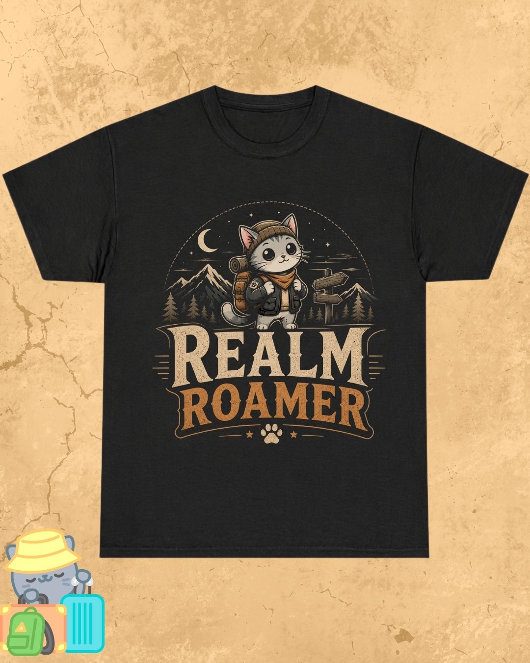 Meow Travel Mode Cotton Tshirt