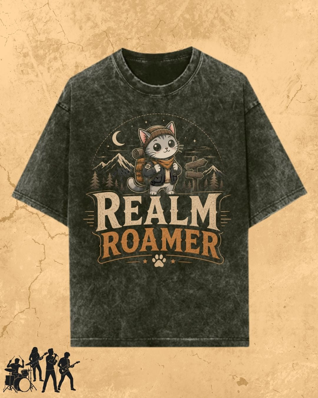 Meow Travel Mode Cotton Tshirt