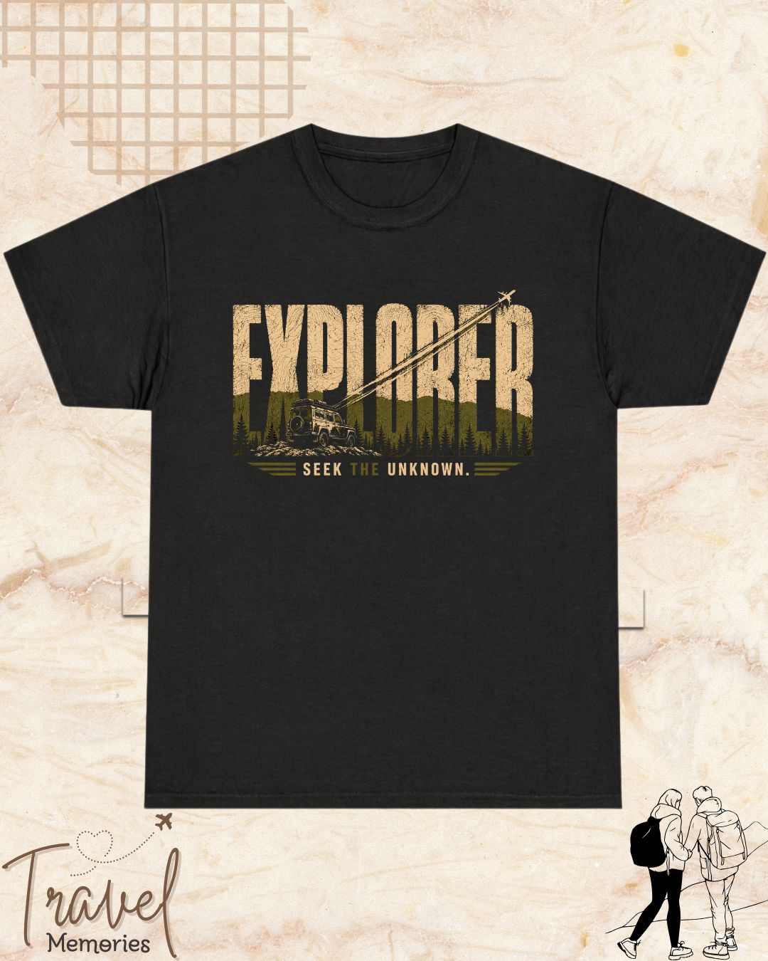 Vintage Travel Vibes Cotton Tshirt