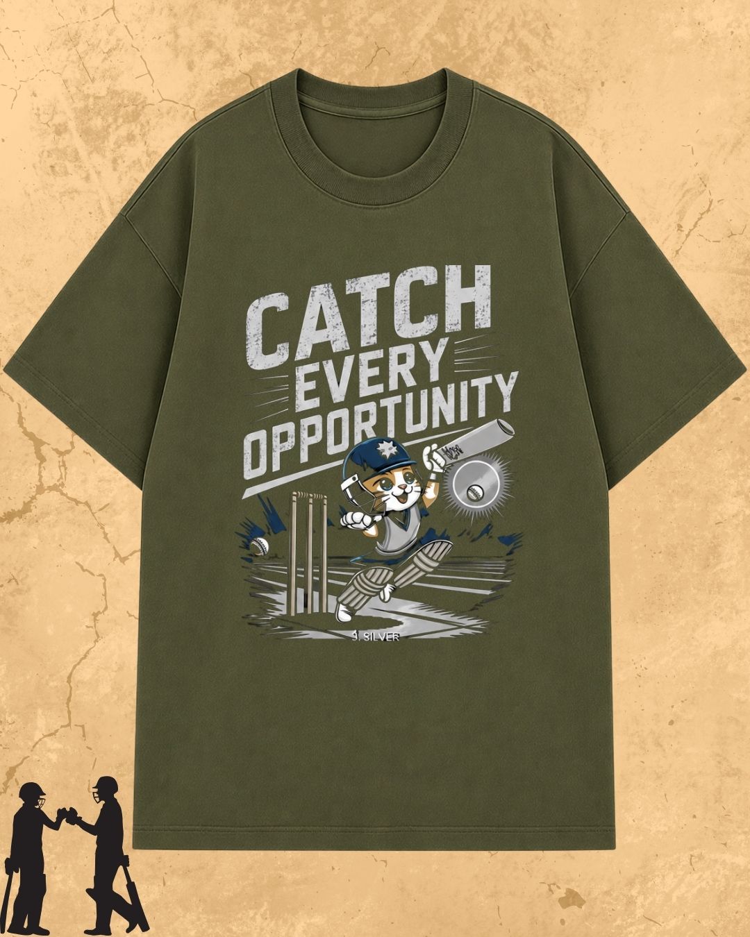 Meow Cricket Champion Cotton Tee