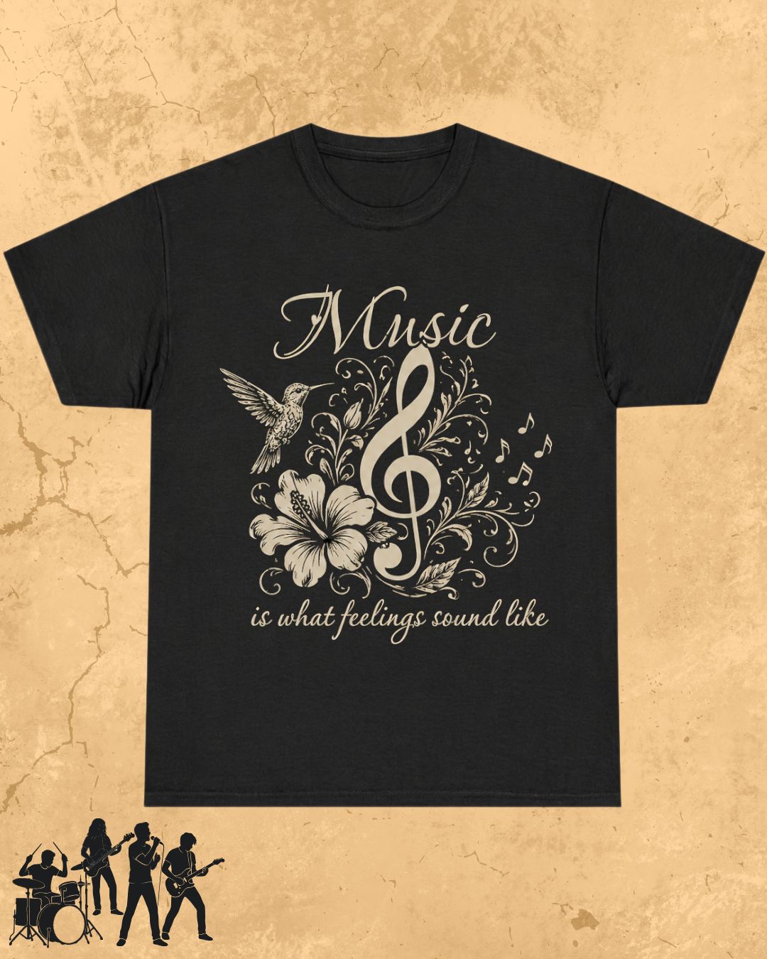 Music Is What Feelings Sound Like Cotton Tee