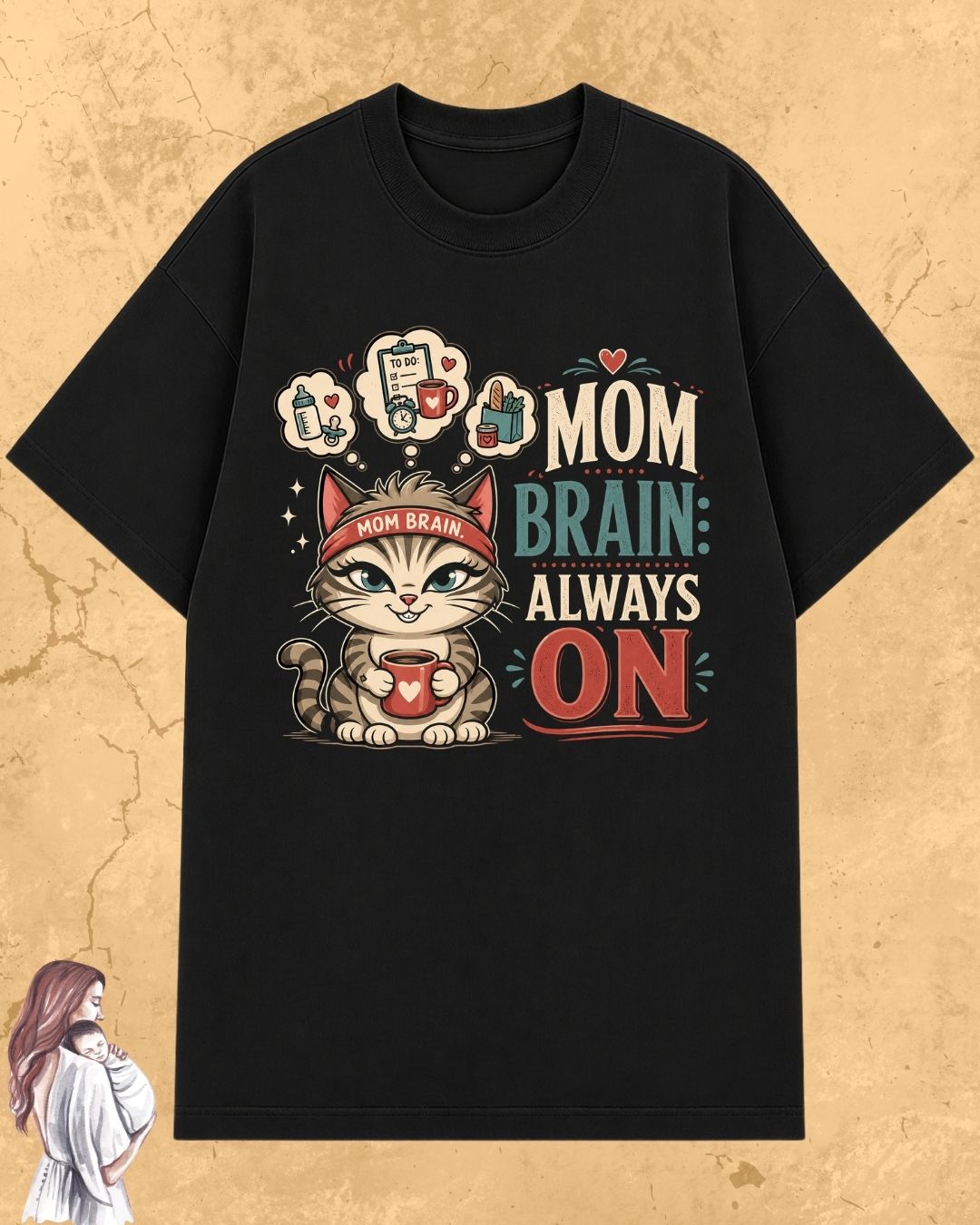 Purr Mom Cotton Tshirt