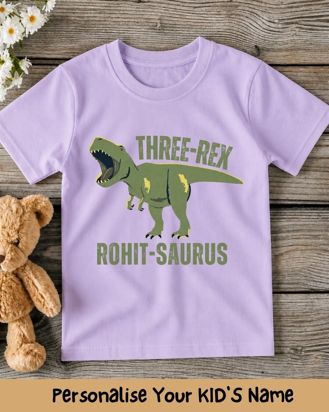 Dinosaur Custom Kid's Cotton Tee