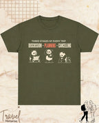 Three Stages of Every Trip Travel Cotton Tshirt Part 2