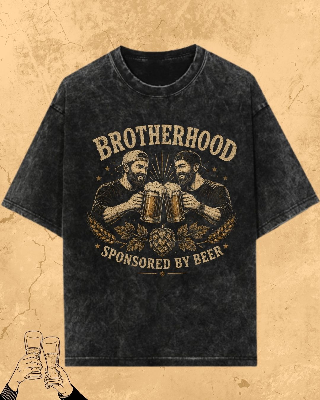 Beer Bond Statement Cotton T-Shirt