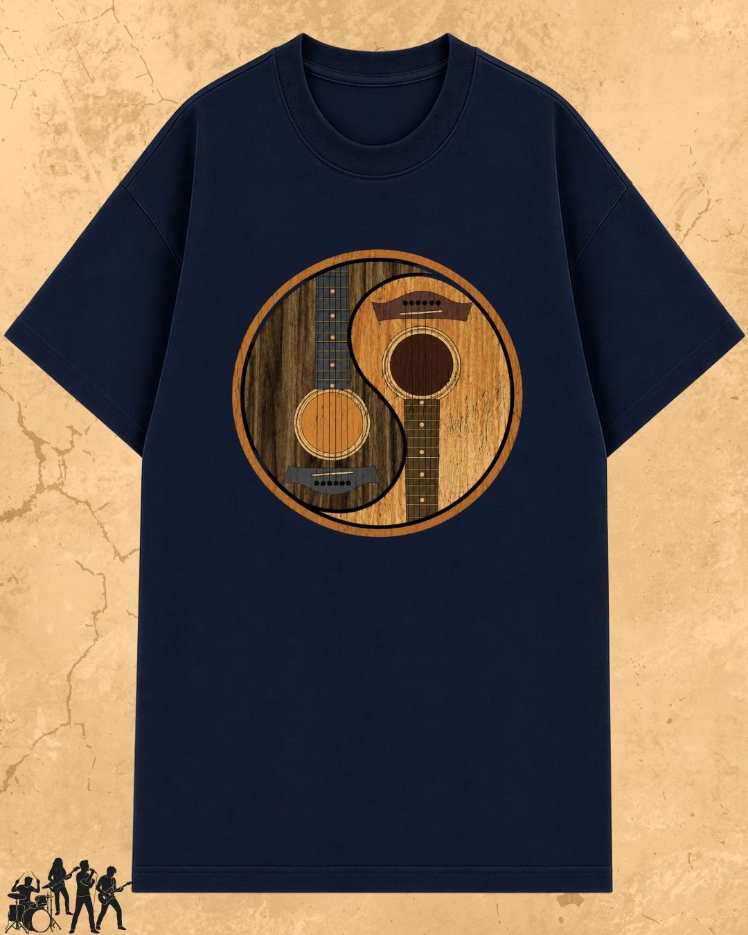 Yin Yang Guitar Cotton Tshirt
