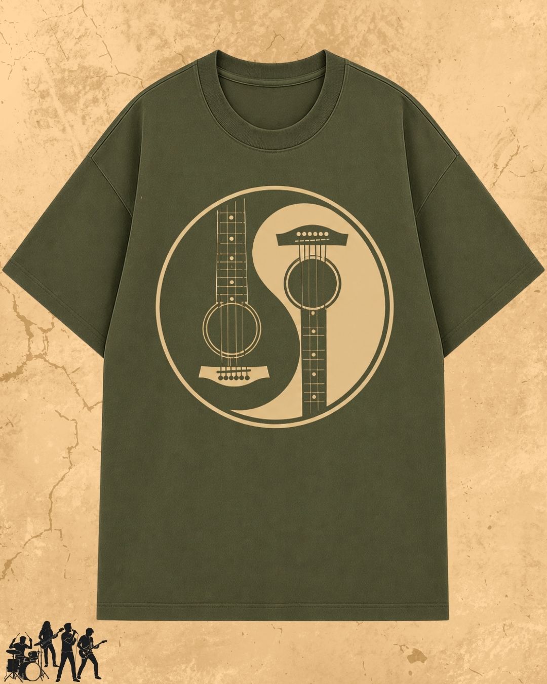 Yin Yang Guitar Cotton Tshirt