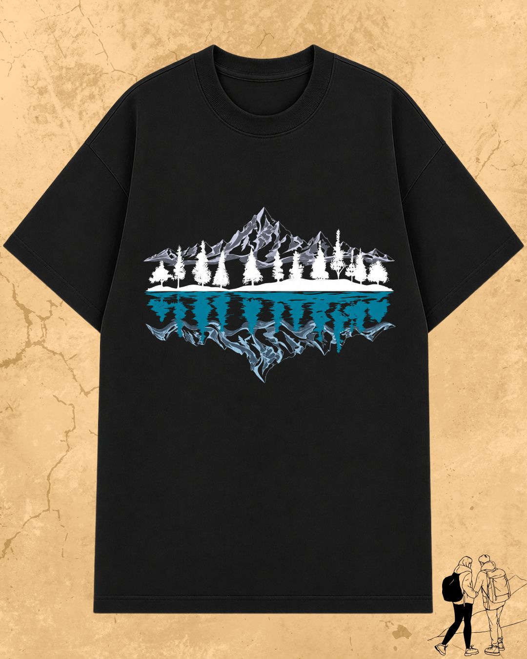 Mountain Reflection Cotton Tshirt
