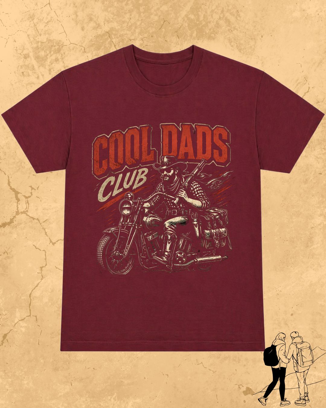 Vintage Cool Dad's Motorcycle Cotton Tshirt