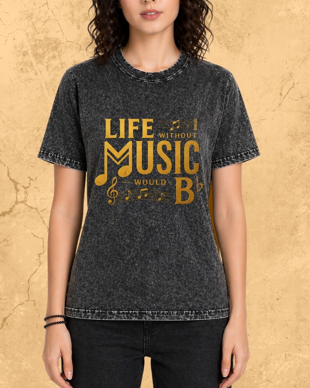 Life Without Music Would B Flat Cotton T-Shirt