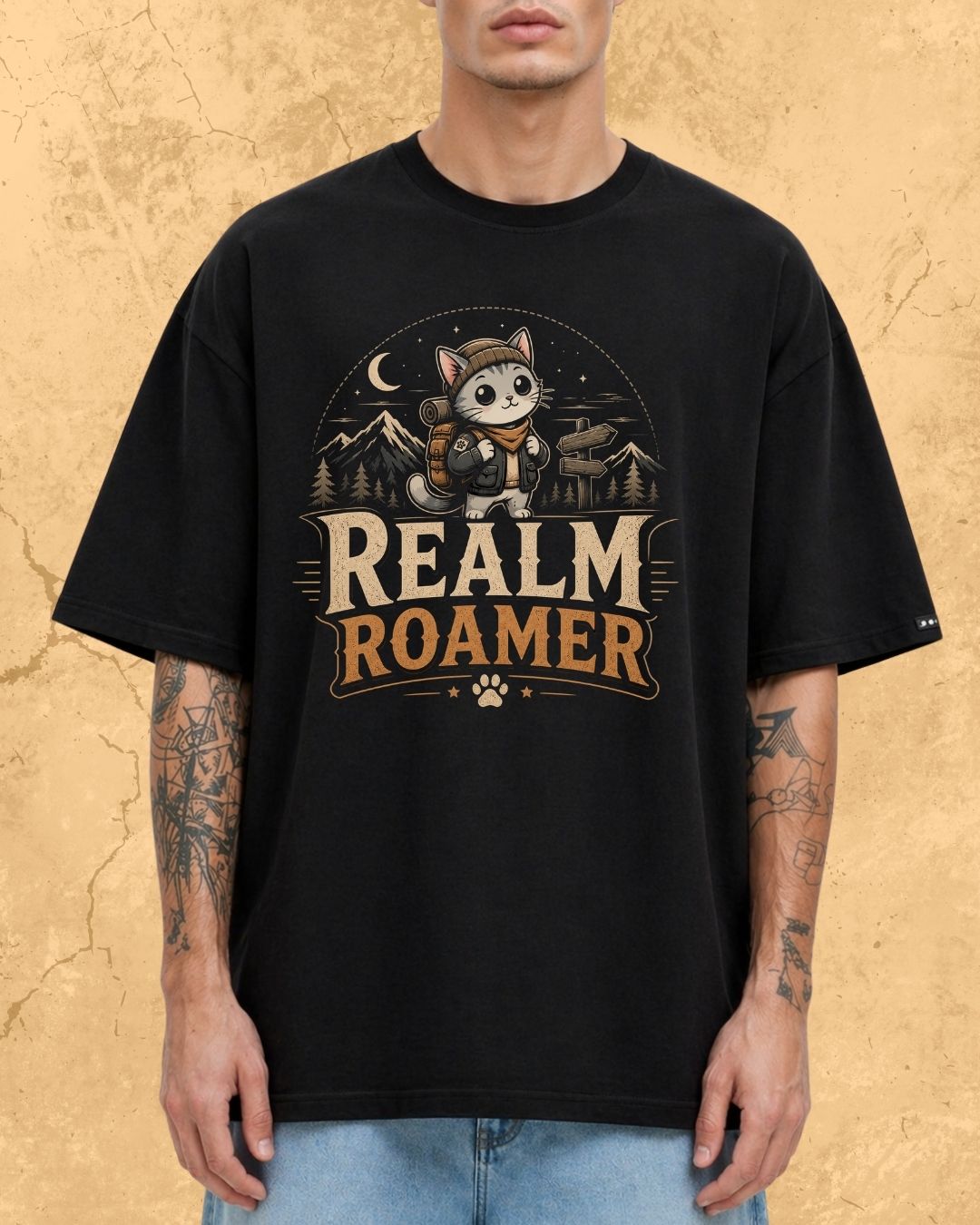 Meow Travel Mode Cotton Tshirt
