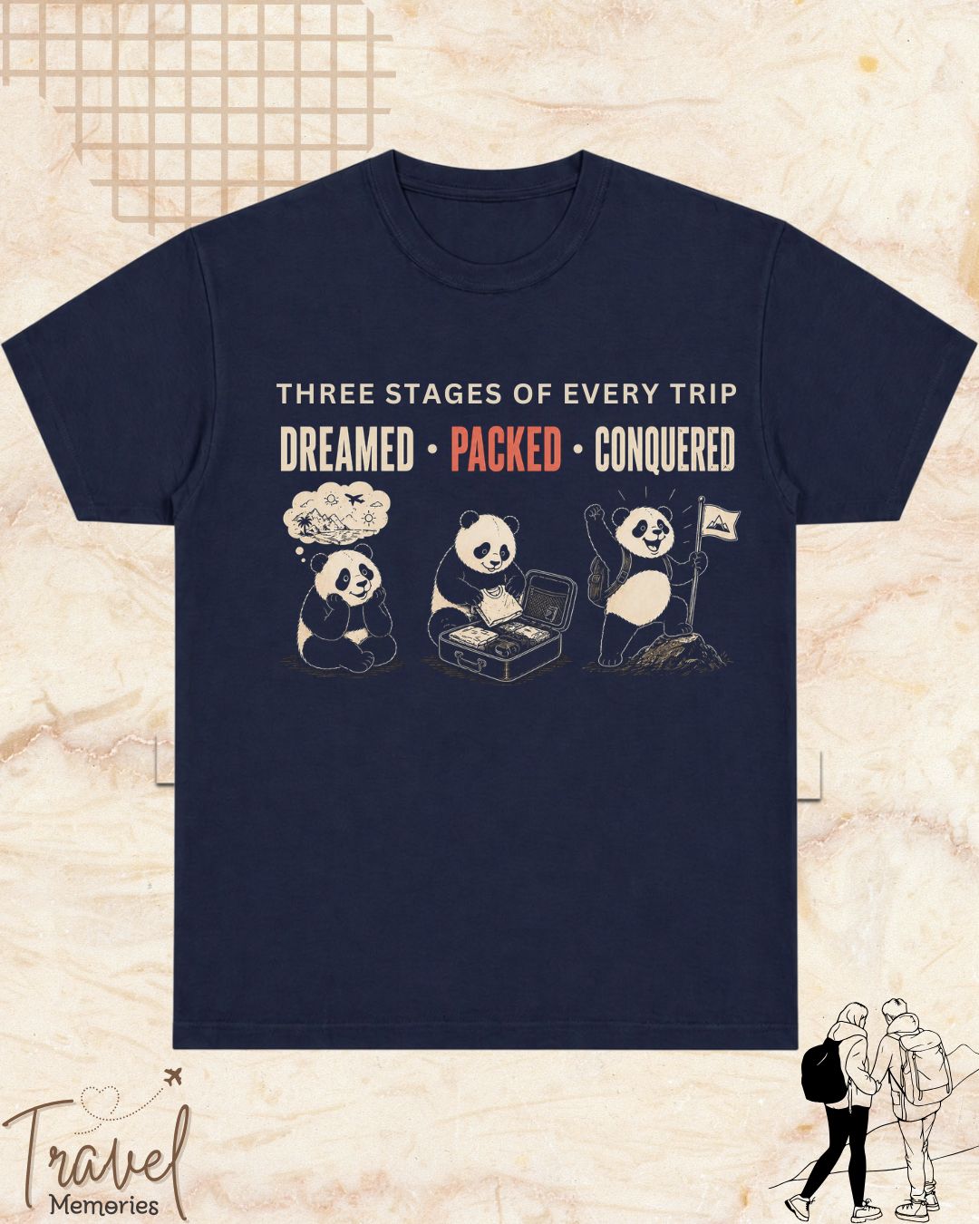 Three Stages of Every Trip Series 2 Travel Cotton Tshirt