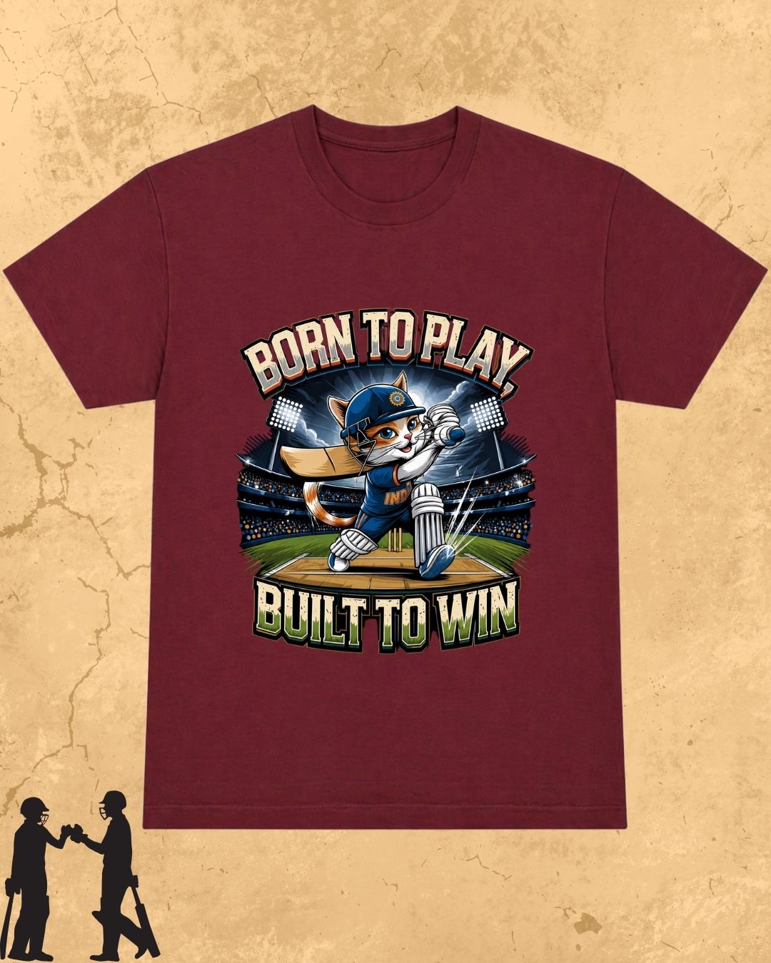 Meow Cricket Champion Cotton Tee