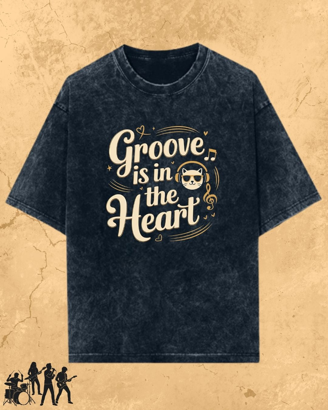 Purrfect Groove Cotton Tee
