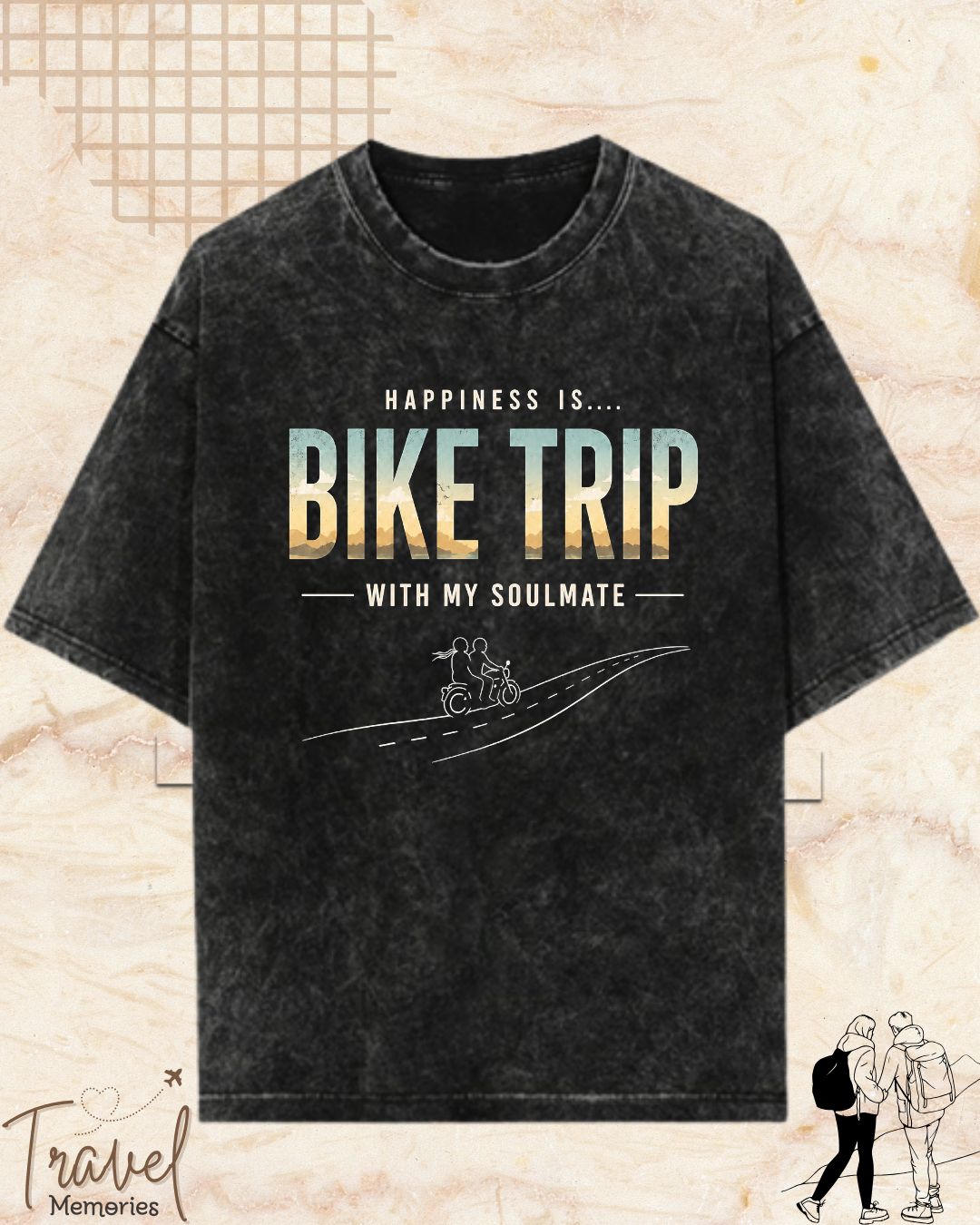 Happiness Is Travel Cotton Tshirt