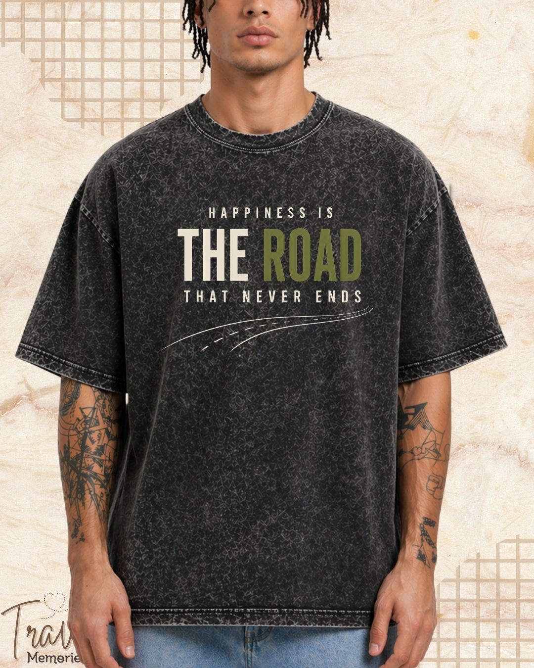 Happiness Is Travel Cotton Tshirt