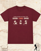 Three Stages of Every Trip Travel Cotton Tshirt Part 2