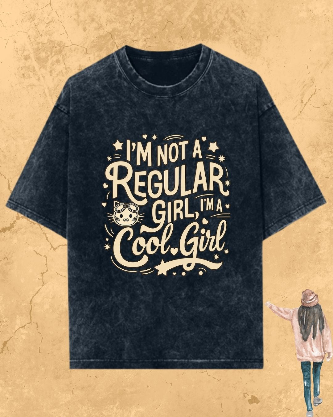 Cool Meow Girl Vibes Cotton Tee