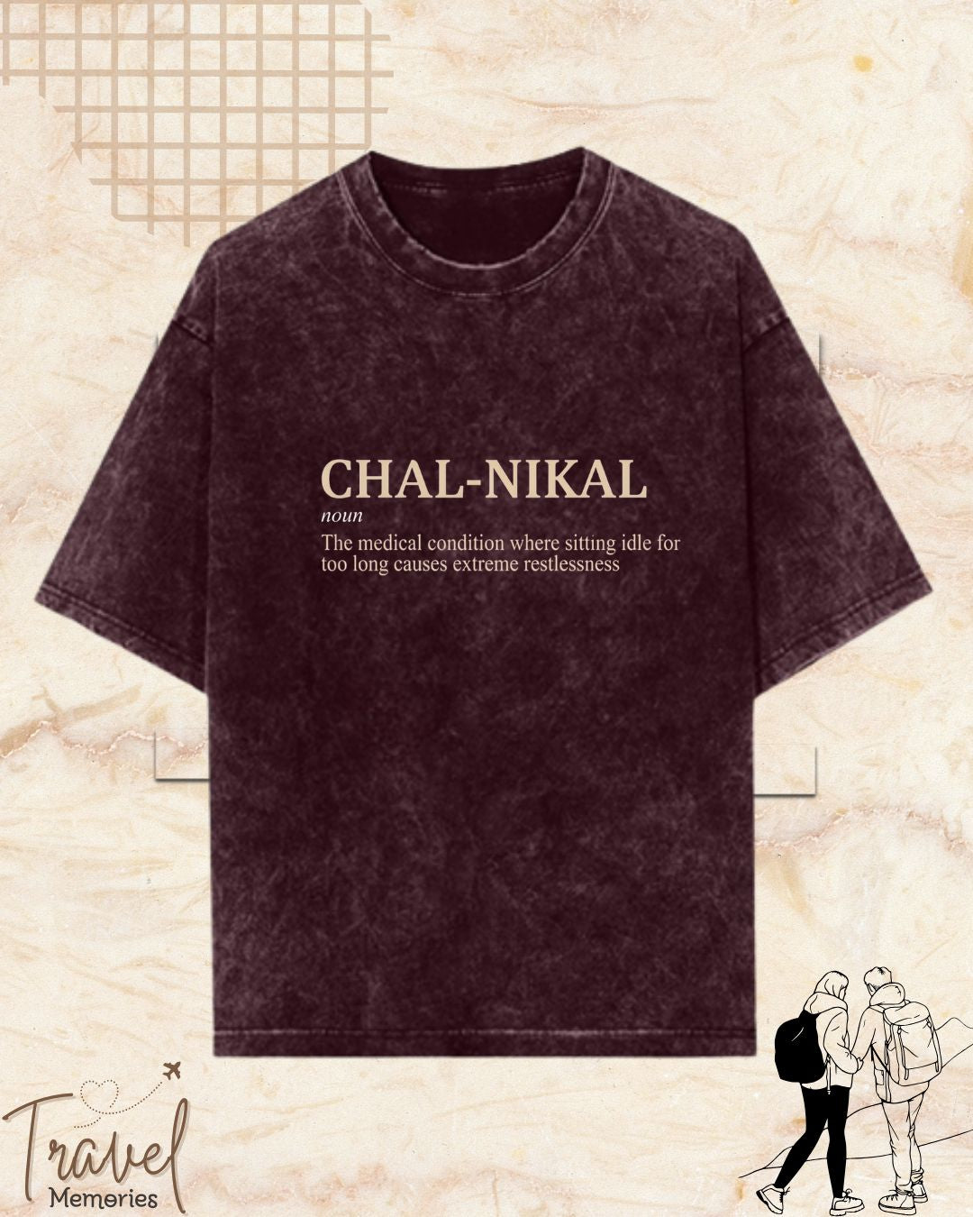 Hinglish Minimalist Dictionary Travel Cotton Tshirt