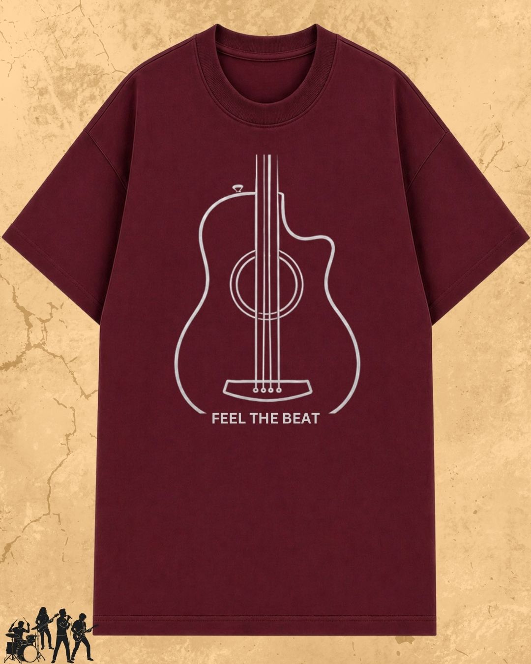 Minimal Guitar Music Cotton T-Shirt