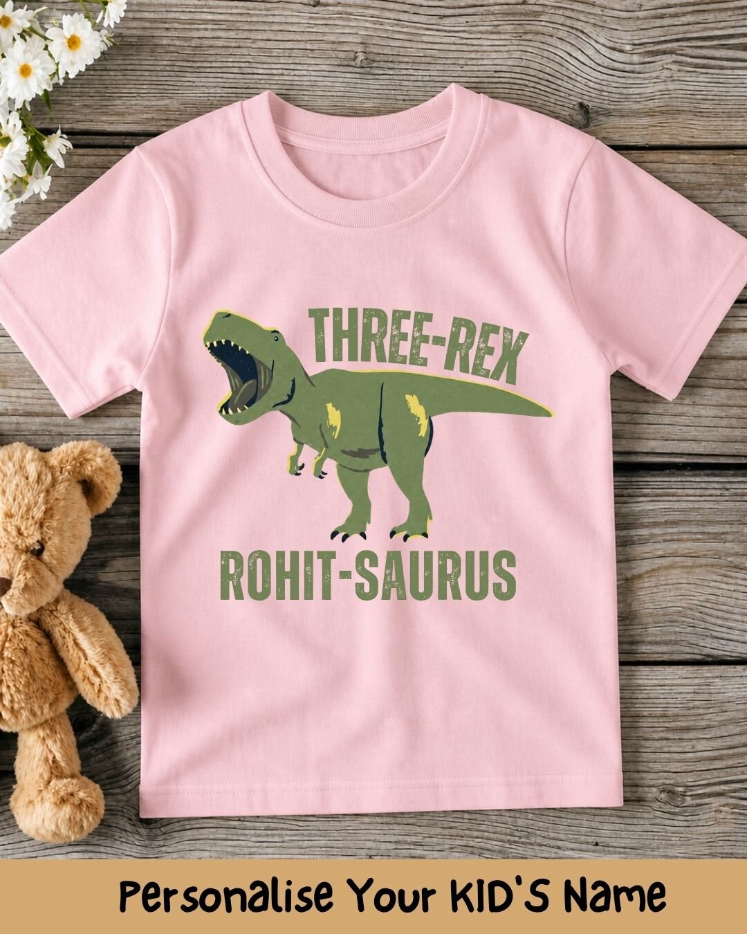 Dinosaur Custom Kid's Cotton Tee