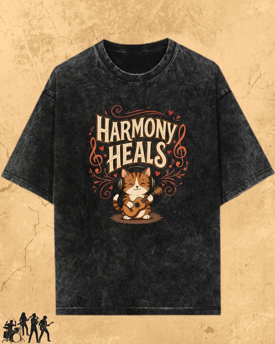 Purrfect Groove Cotton Tee