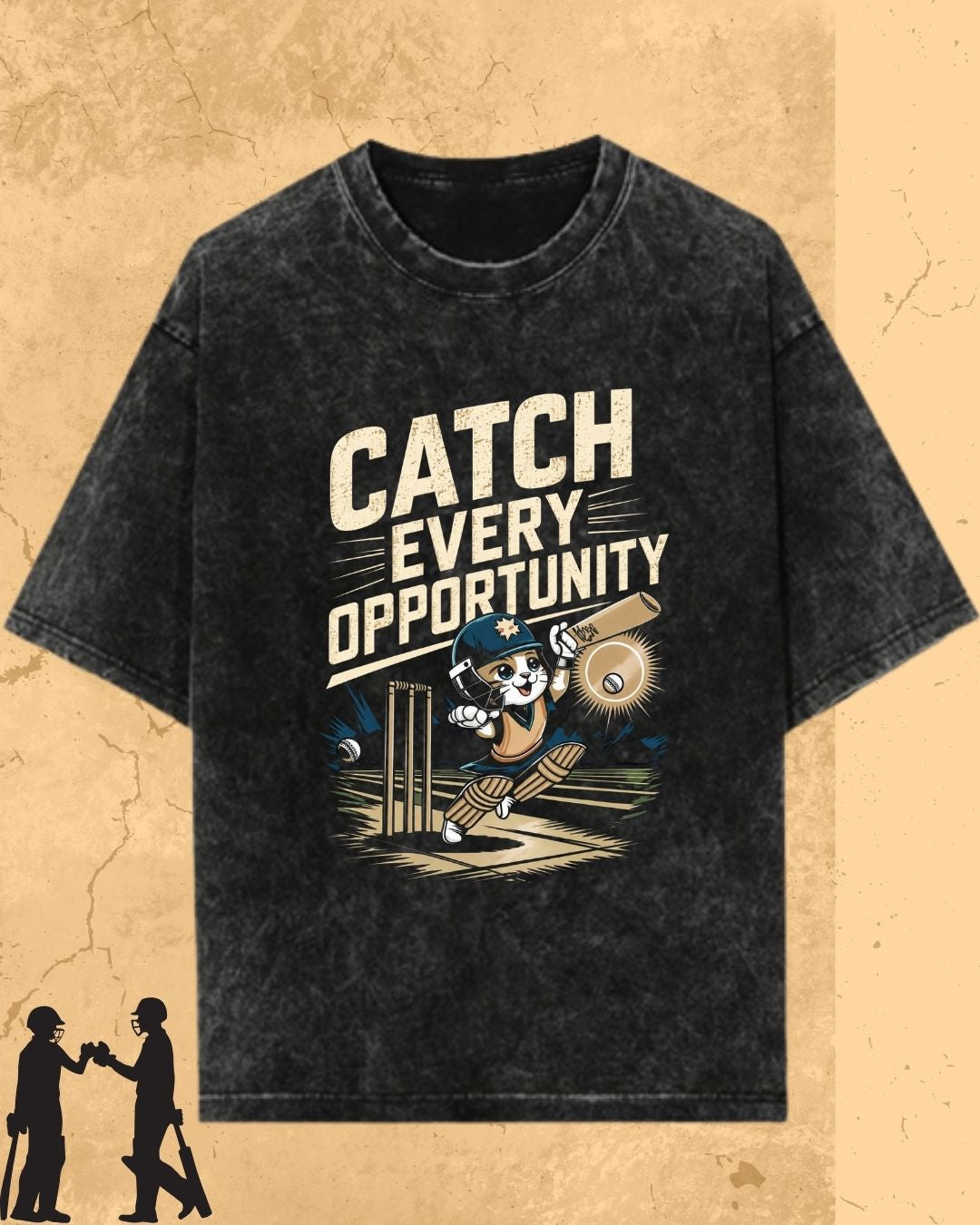 Meow Cricket Champion Cotton Tee