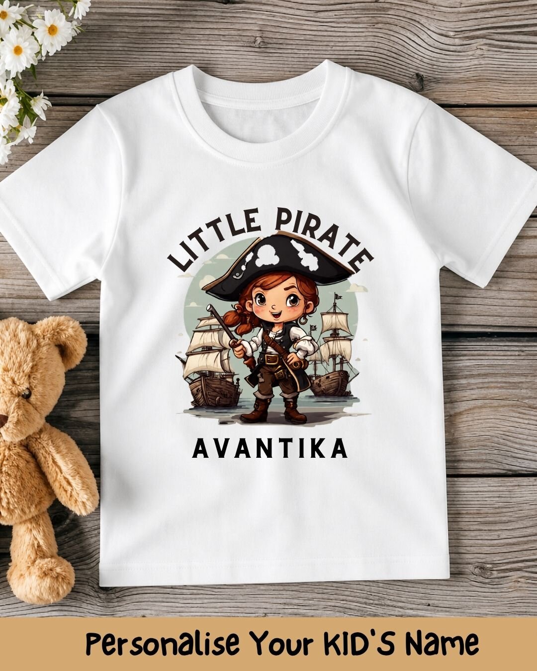 Karate & Pirate Theme Custom Kid Cotton Tee