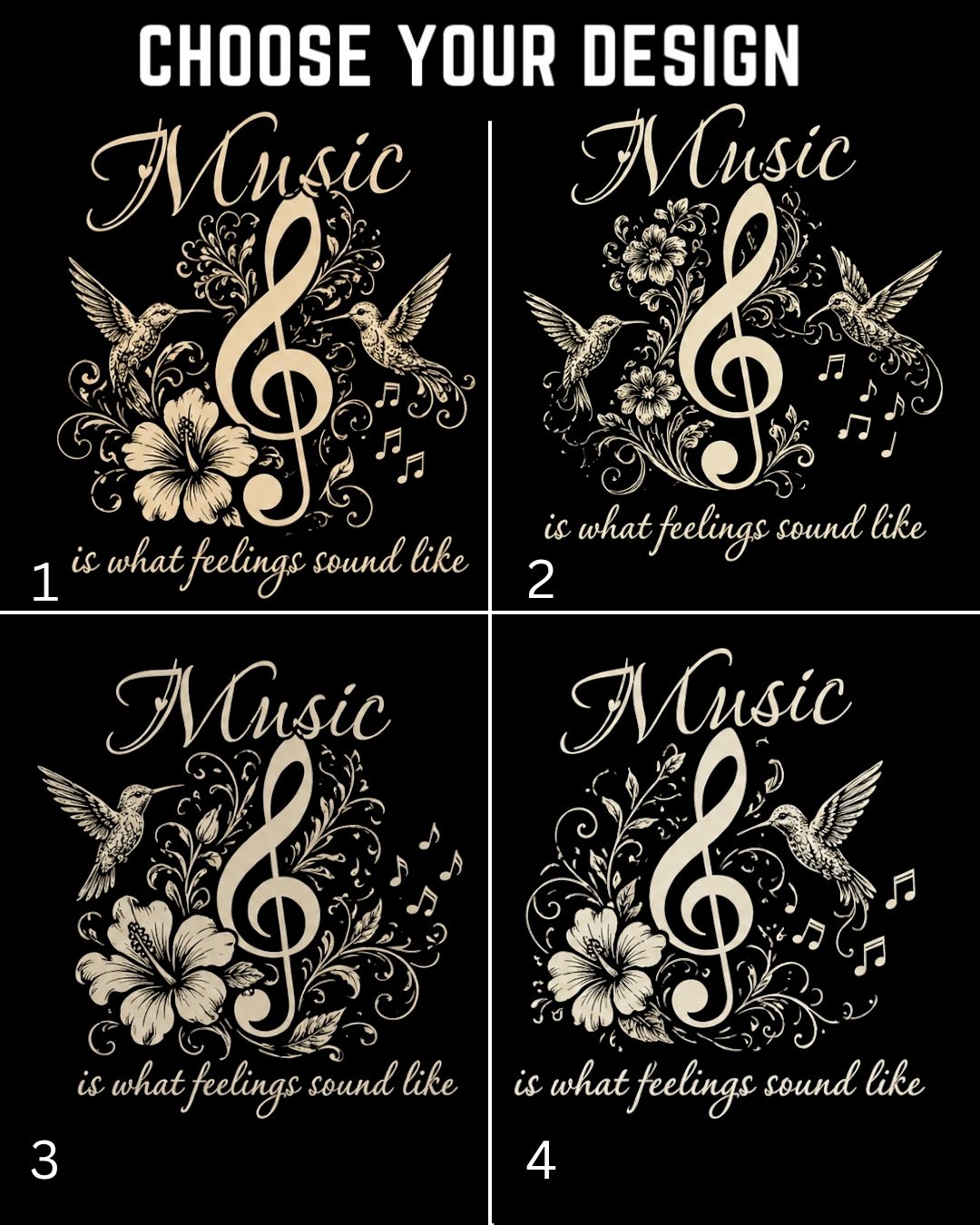 Music Is What Feelings Sound Like Cotton Tee