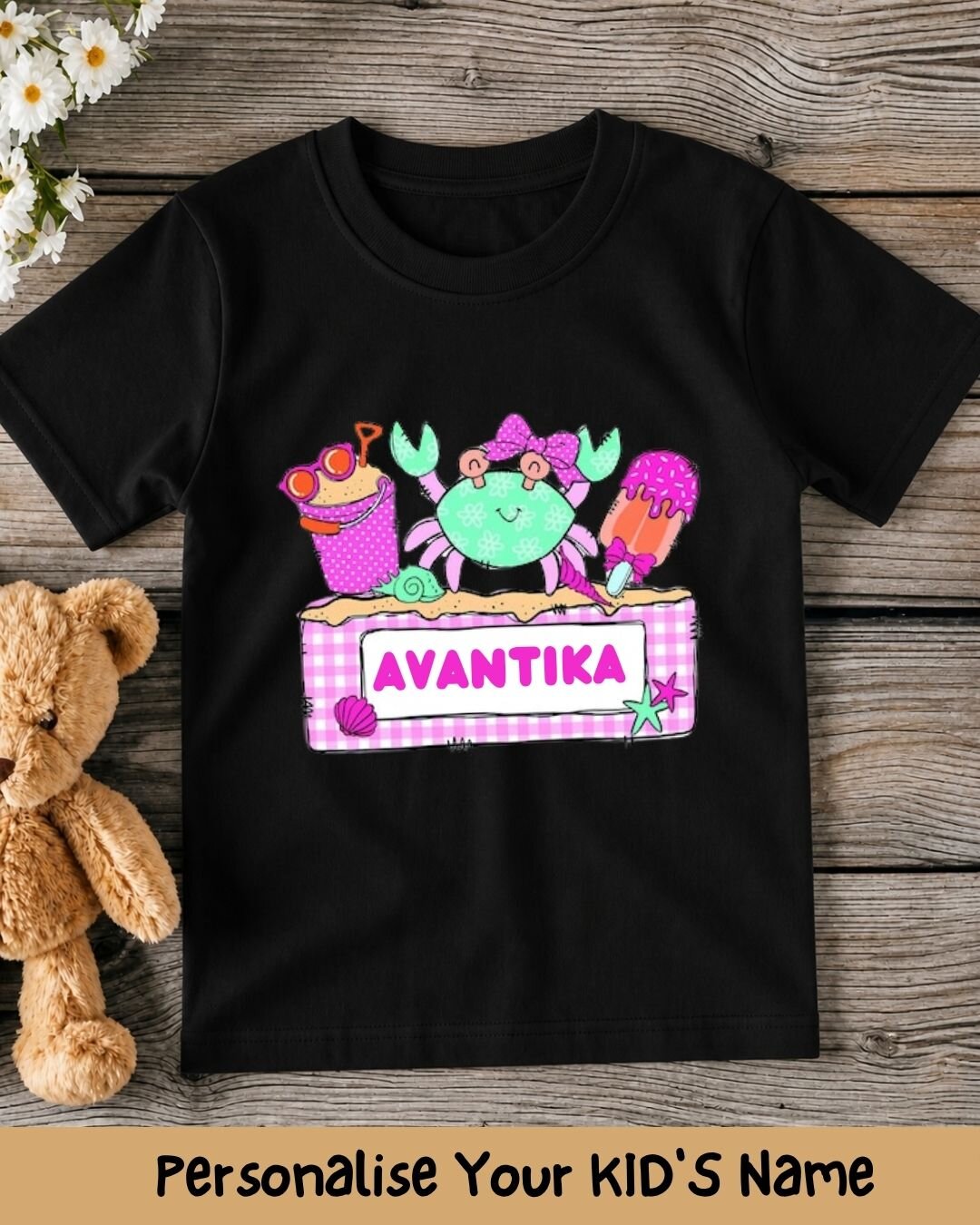 Beach Custom Kid's Cotton Tee