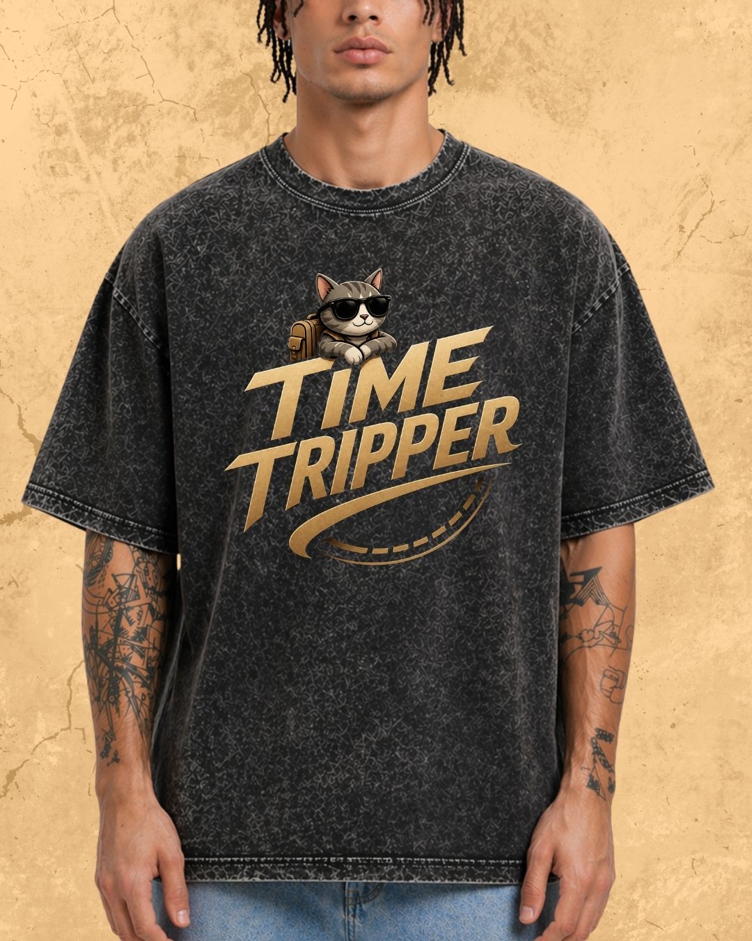 Meow Travel Mode Cotton Tshirt