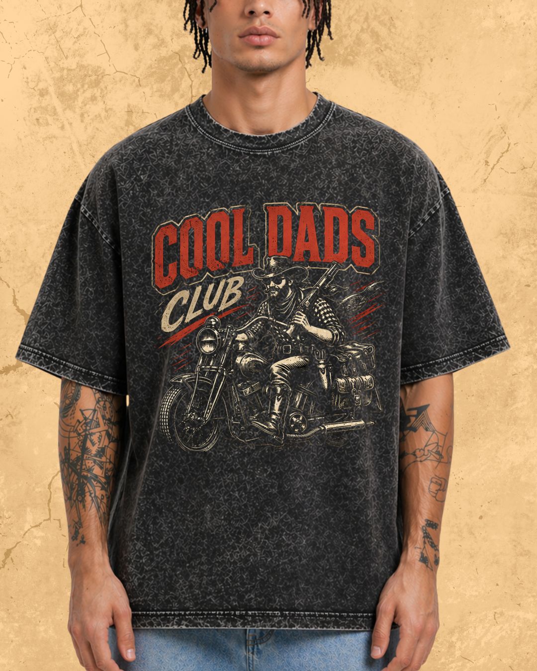 Vintage Cool Dad's Motorcycle Cotton Tshirt