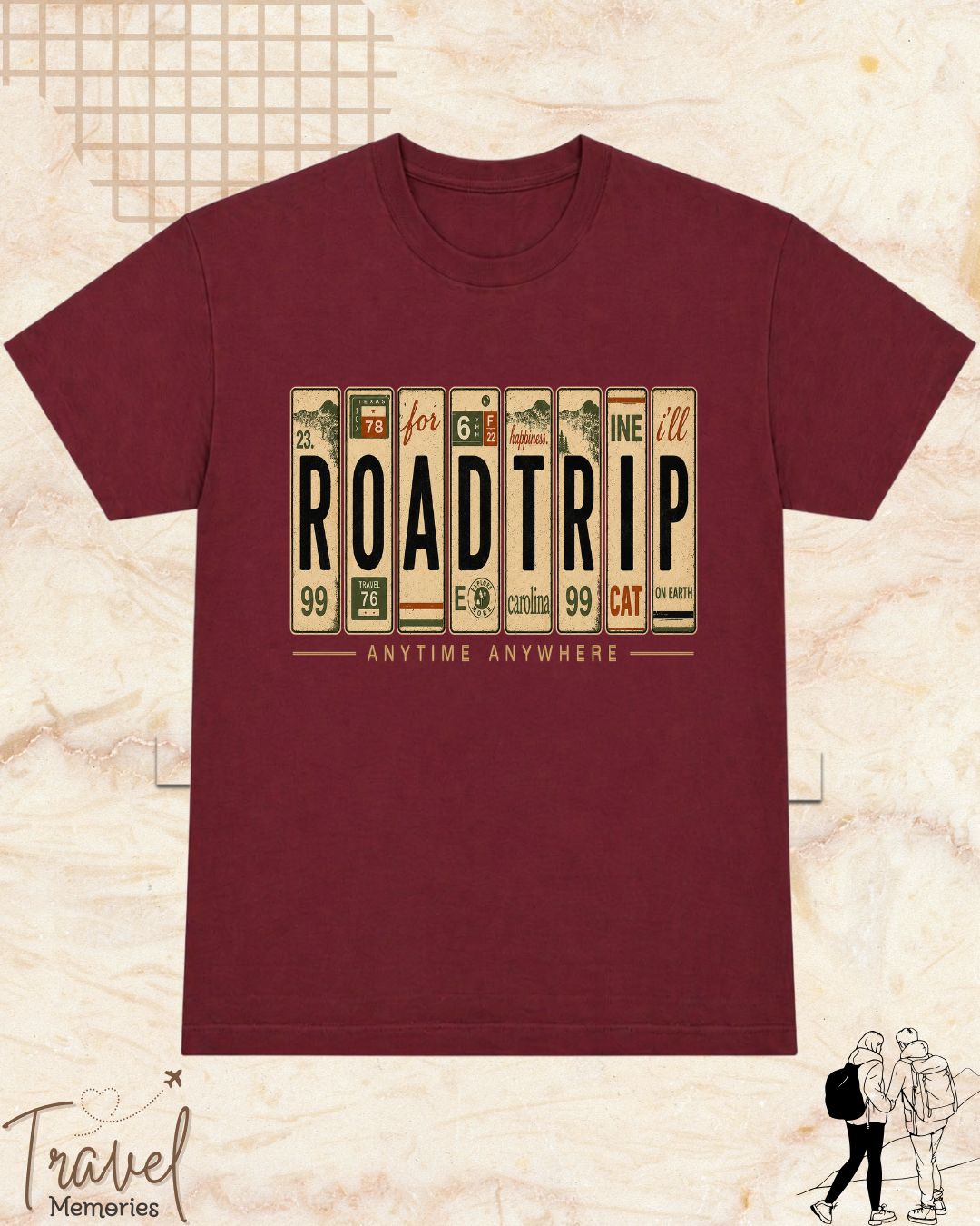 Roadtrip Travel Cotton Tshirt