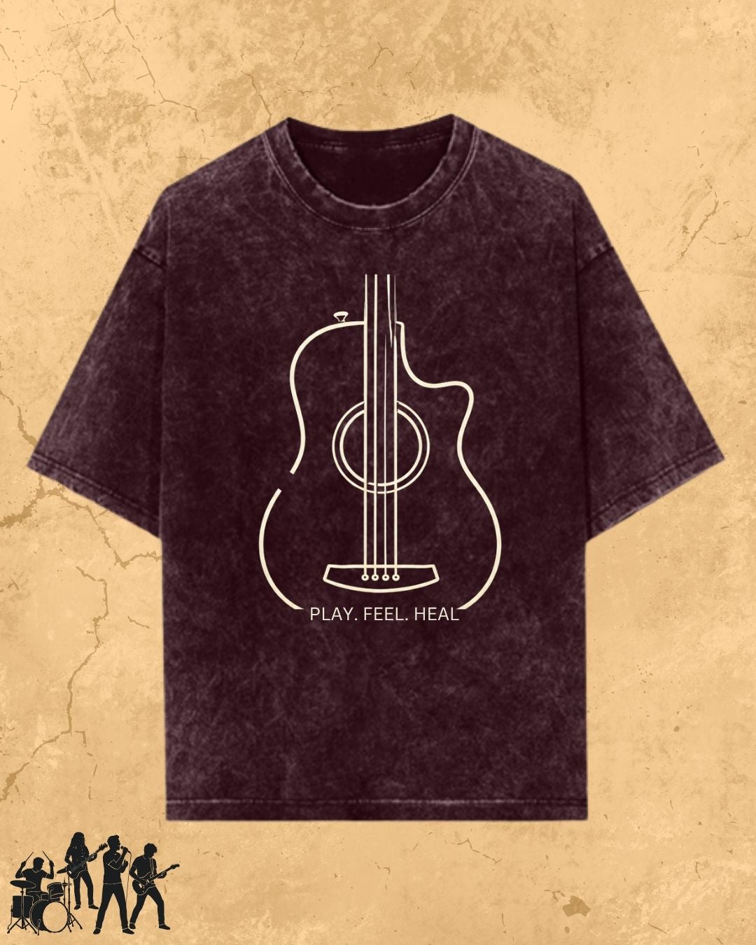 Minimal Guitar Music Cotton T-Shirt