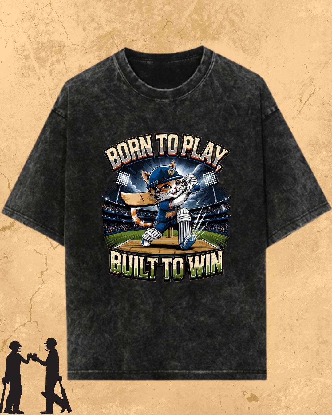 Meow Cricket Champion Cotton Tee