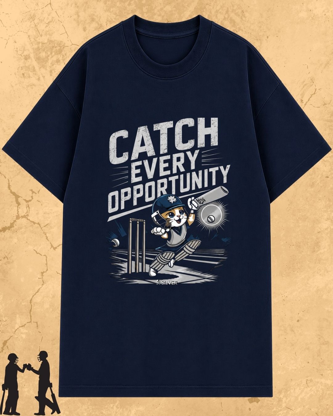 Meow Cricket Champion Cotton Tee