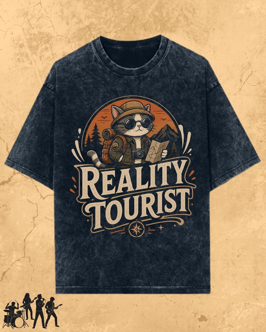 Meow Travel Mode Cotton Tshirt