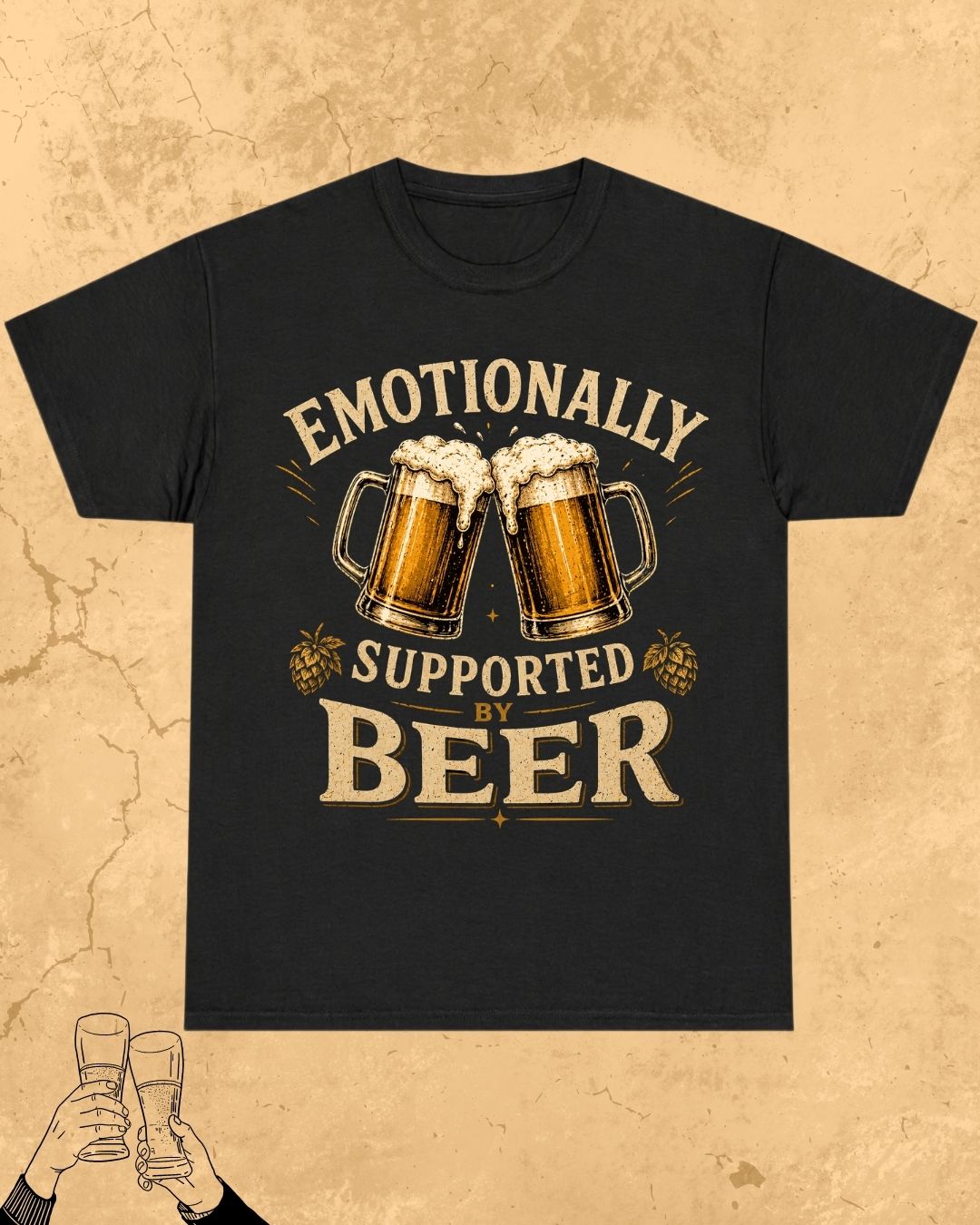 Beer Bond Statement Cotton T-Shirt