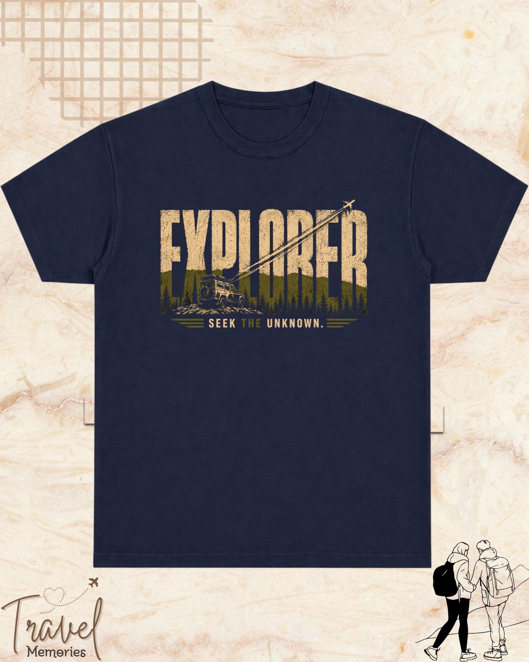 Vintage Travel Vibes Cotton Tshirt